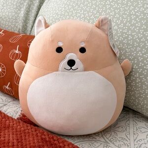 NWT Shiba Siberian Husky Tan & White Dog, Hug Pillow Plushie, Mocchiri Texture